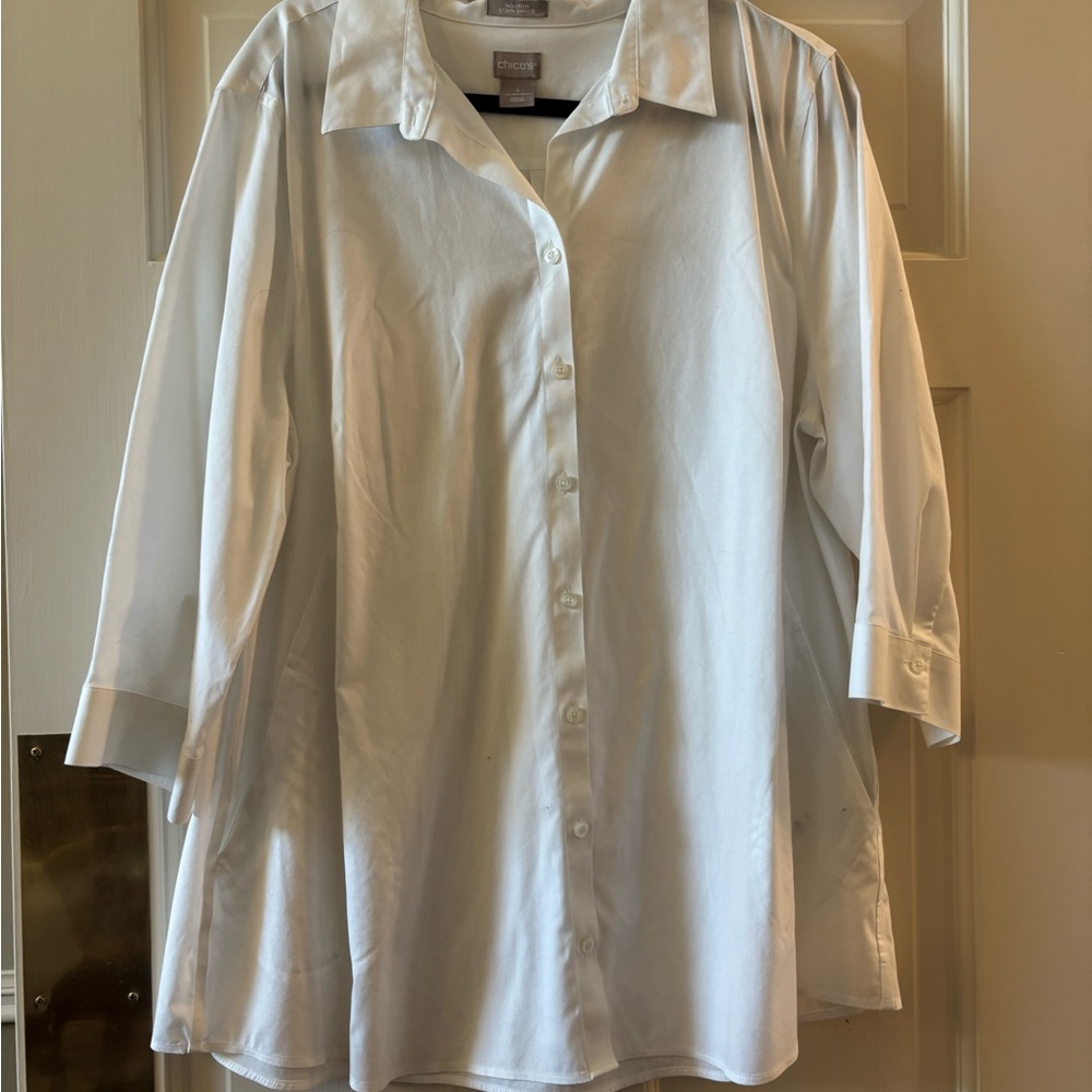 Chico's White Button-Front Blouse